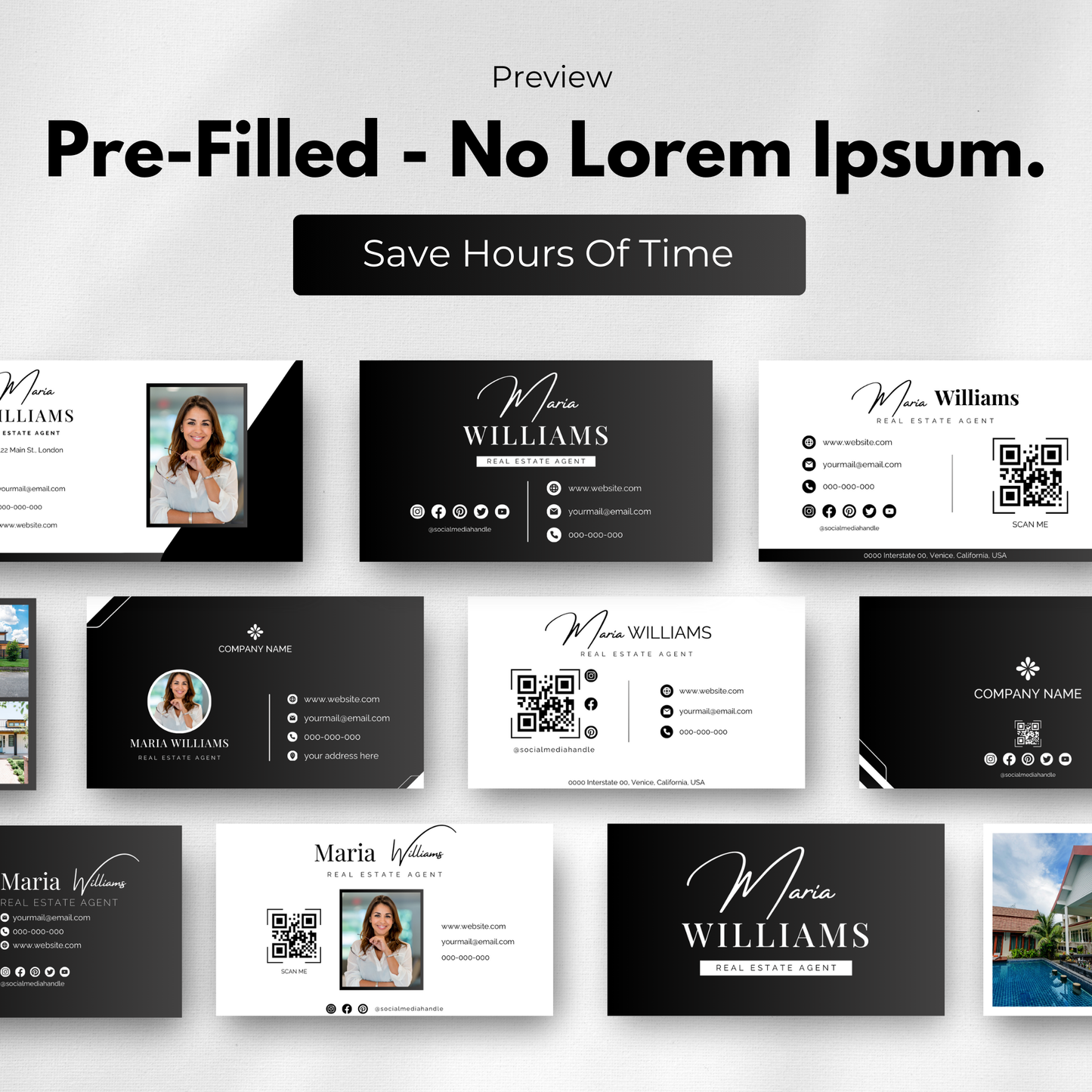 business cards-luxury black