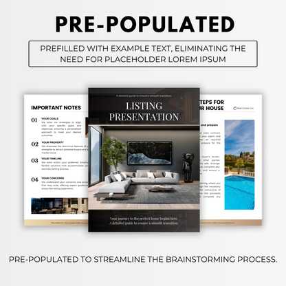 Listing Presentation Template Bundle-Luxury Gold