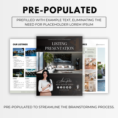 Listing Presentation Template Bundle- Sage Green(pre populated)