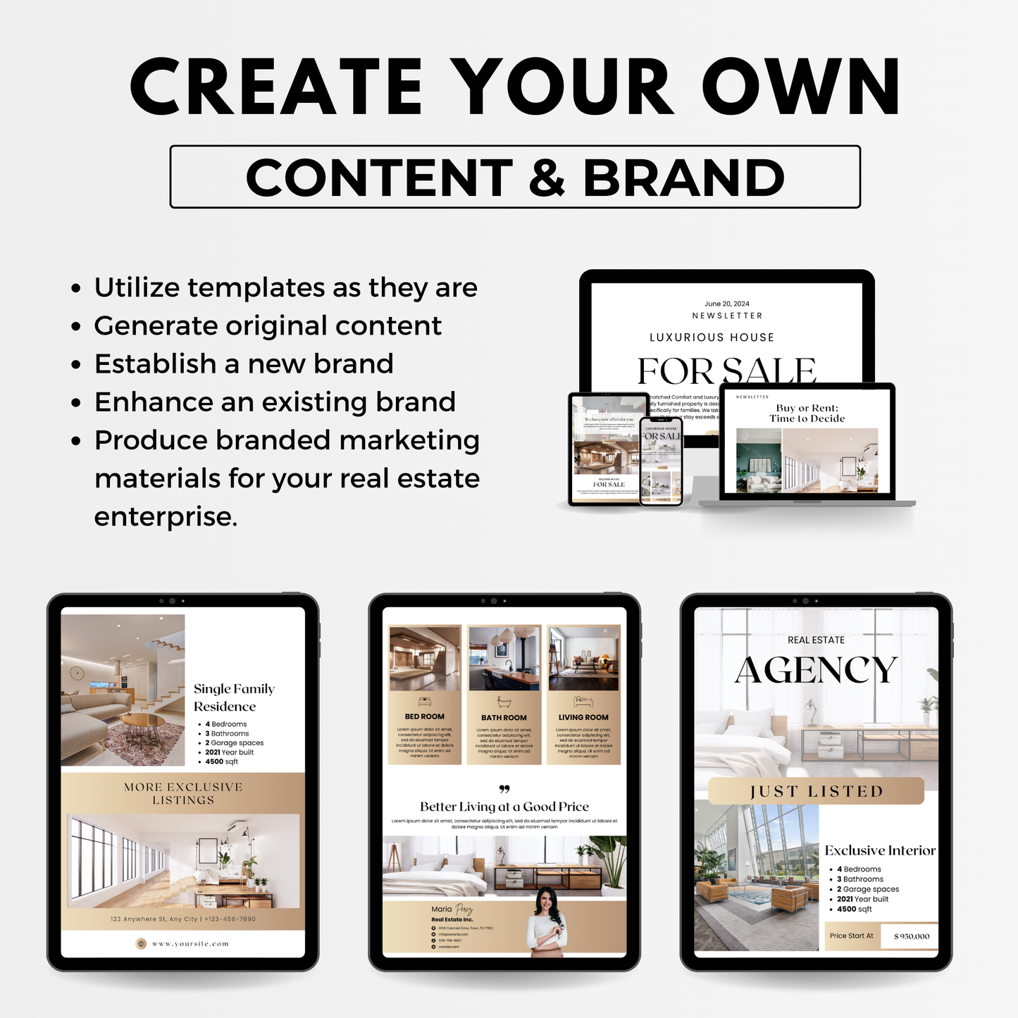 general email templates -luxury gold