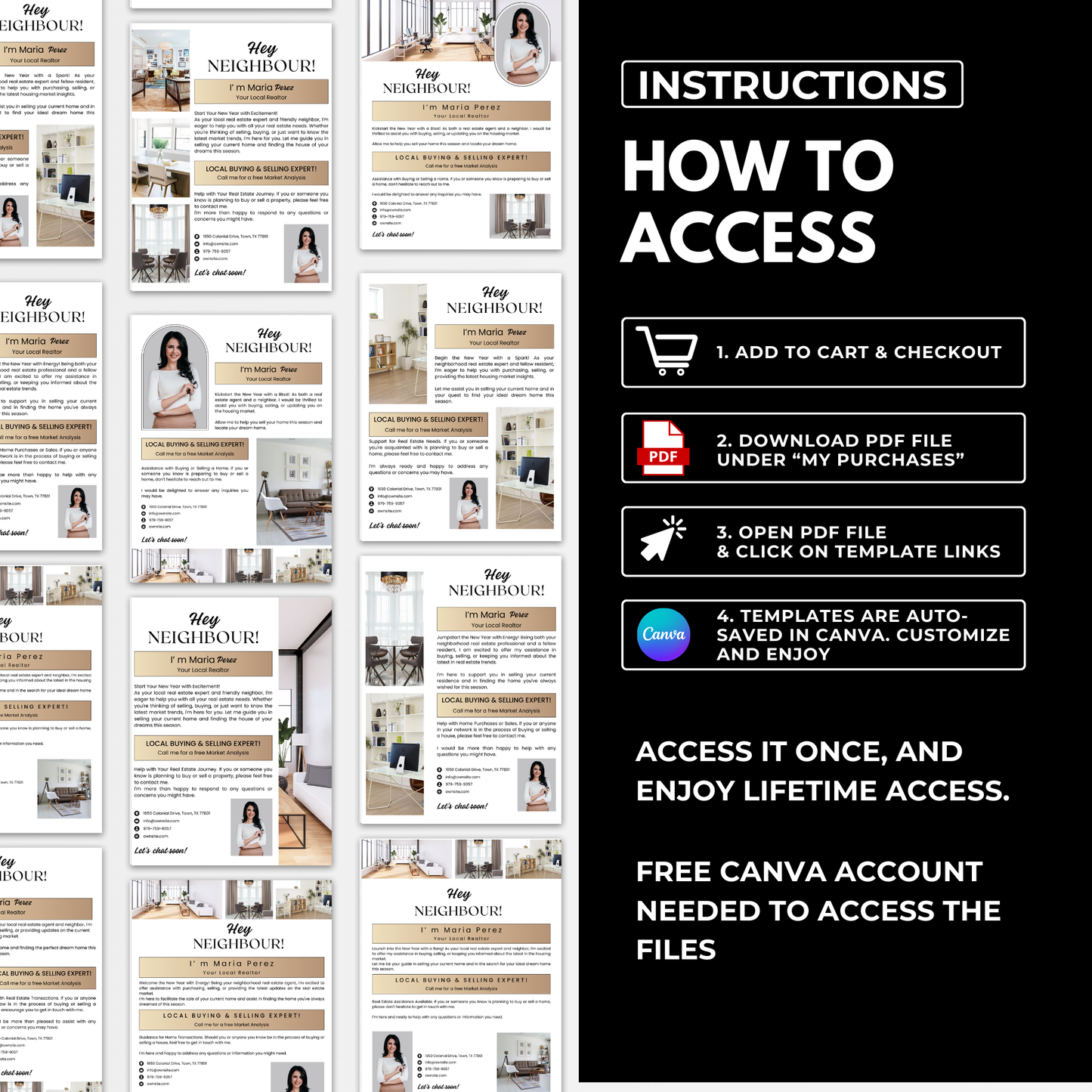 introduction flyer template bundle-luxury gold(how to access)