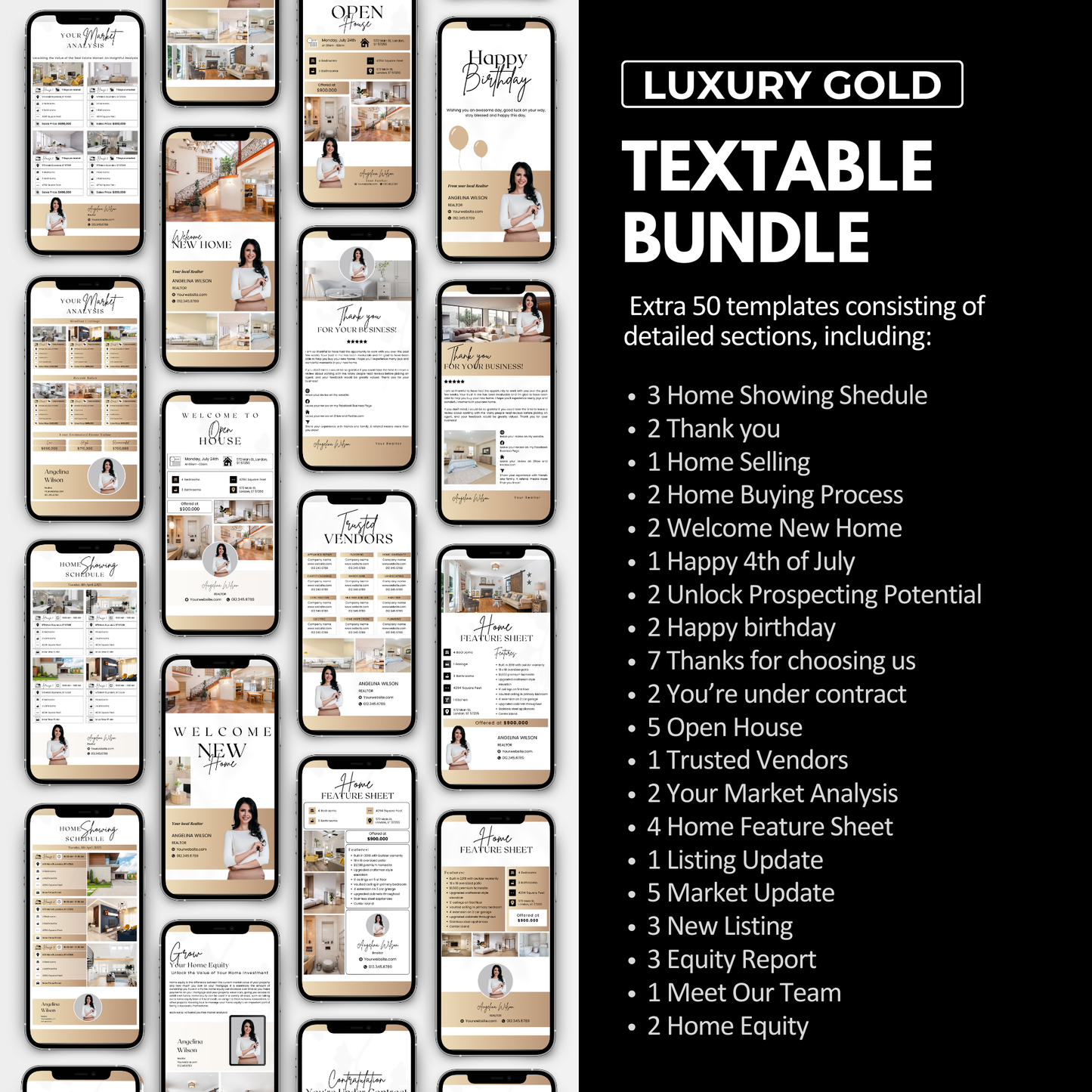 branding & marketing bundle-luxury gold