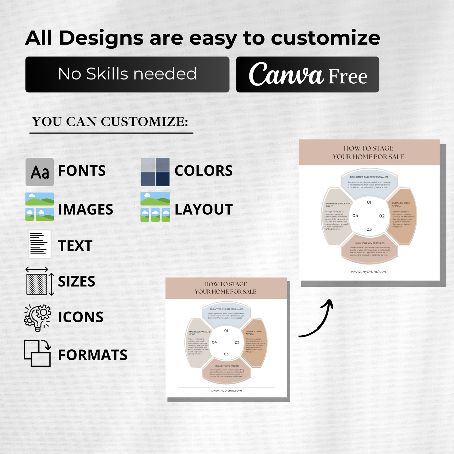 infographics mega pack-boho colors(easy to customize)