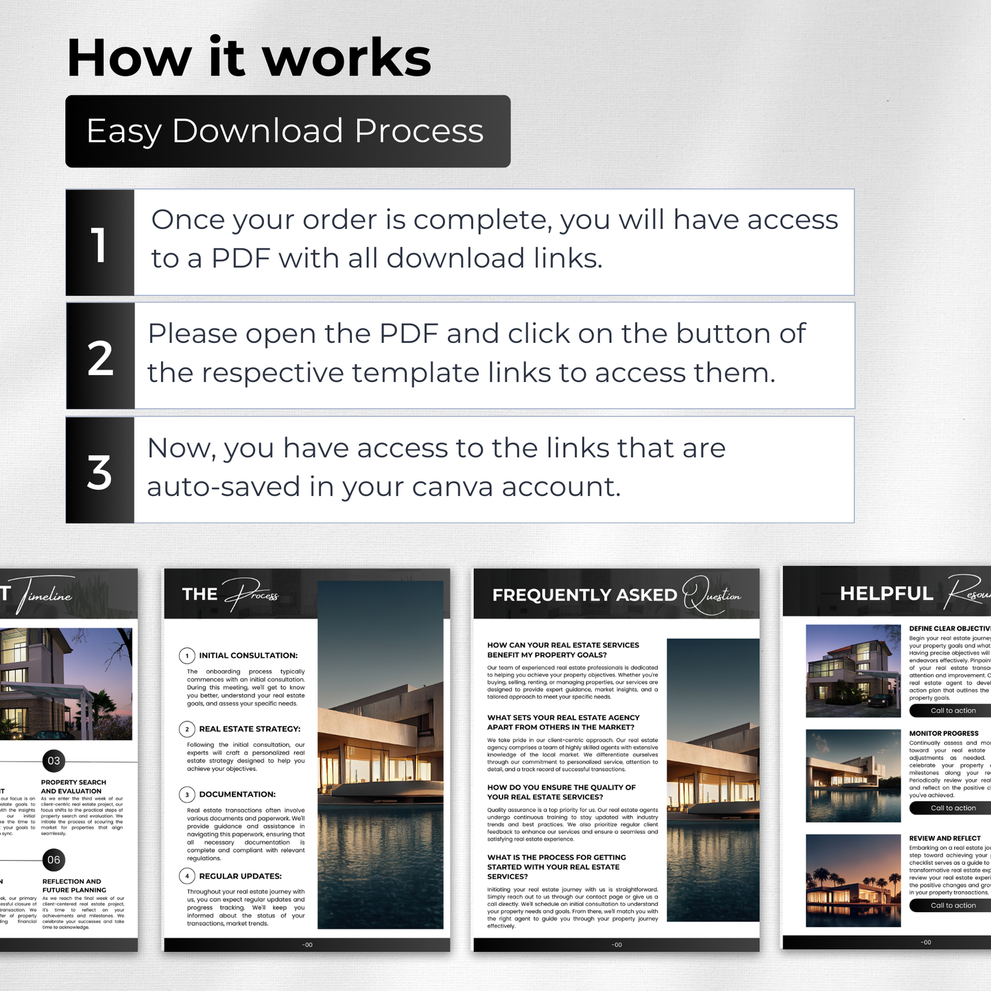 client welcome template bundle-luxury black