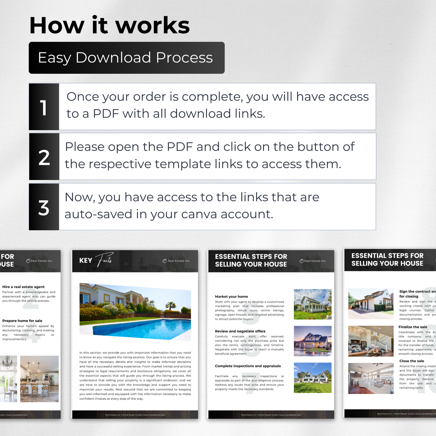 property listing presentation bundle-luxury black