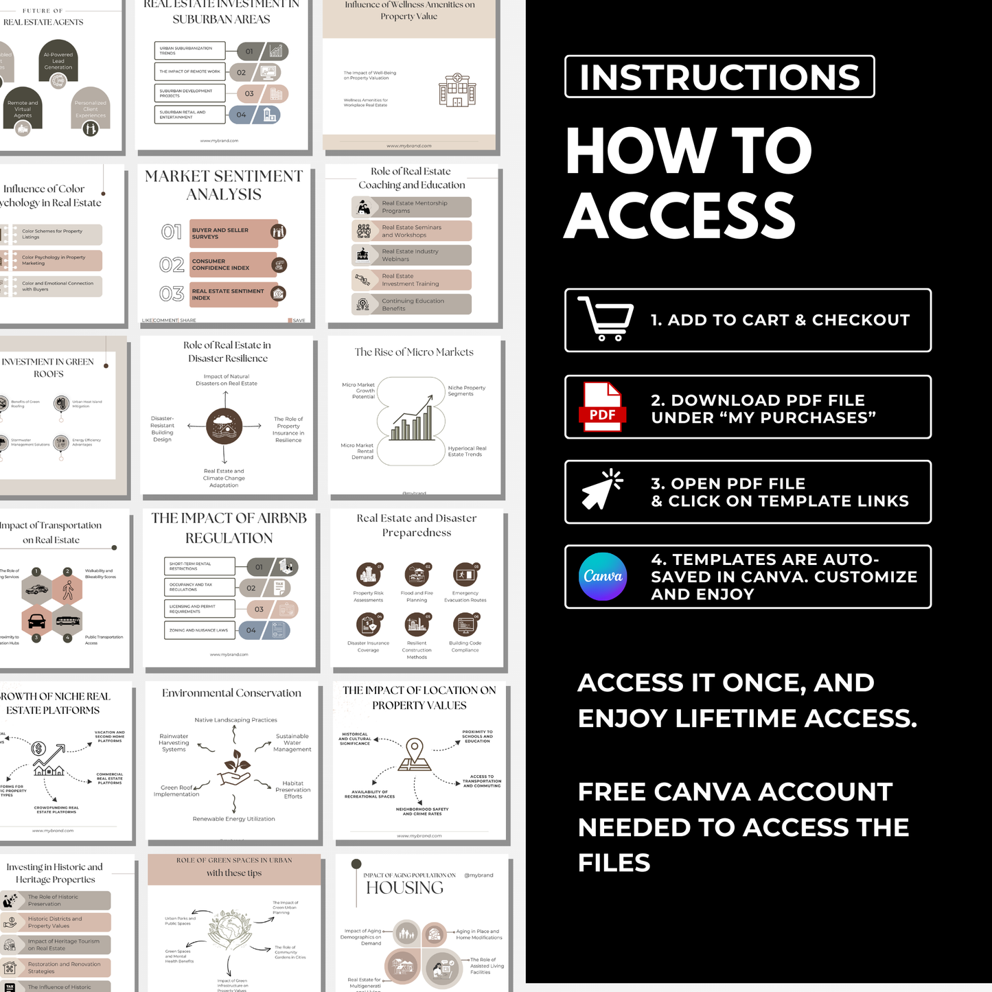 infographics mega pack-boho colors(how to access)