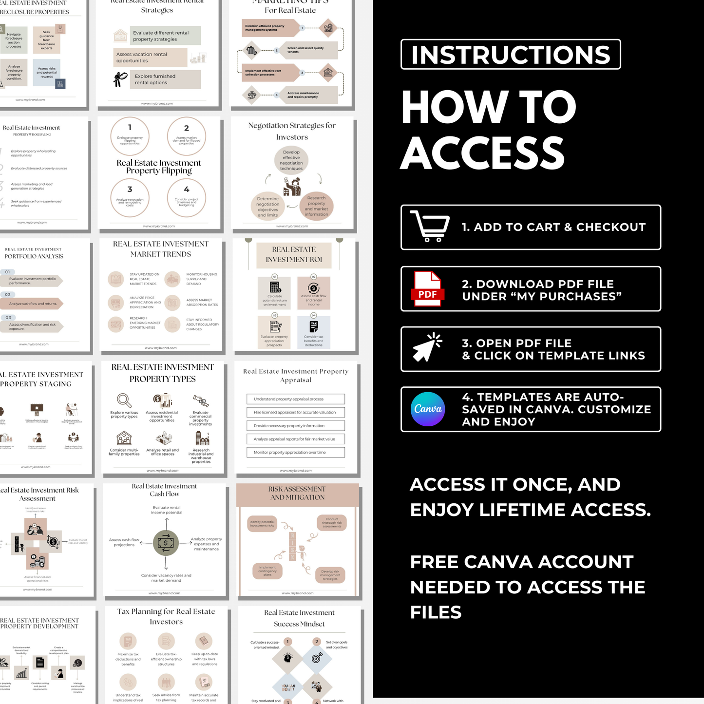 infographics mega pack-boho colors(how to access)